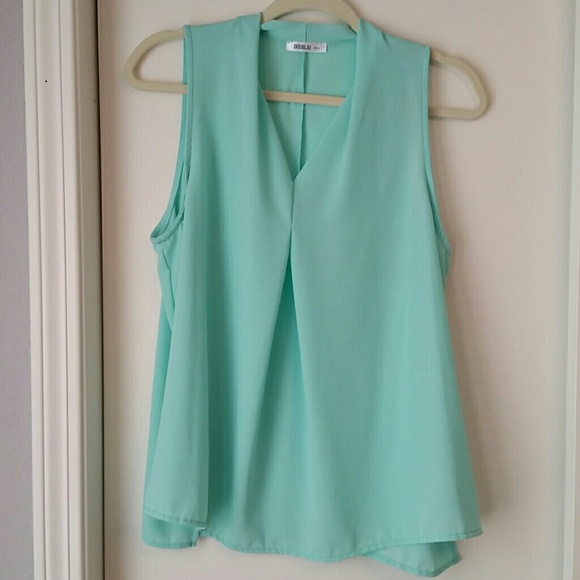 mint green sleeveless top